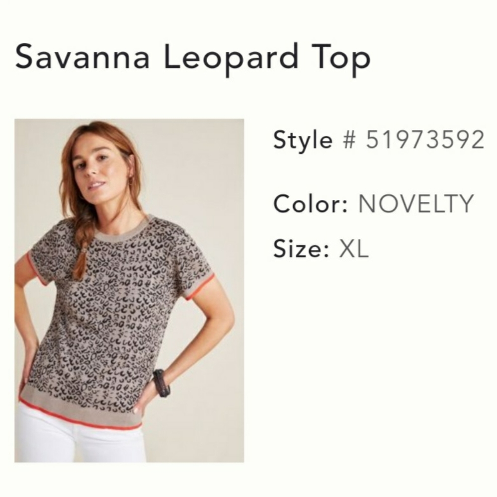 Anthropologie Savanna Leopard Top